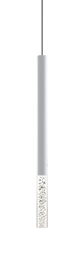 Novo Tall - Bubble Diffuser - Acrylic Single Pendant - Matte Black Socket