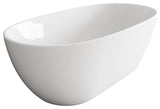 Aaron 67" Soaking Bathtub, Glossy White With Polished White Trim