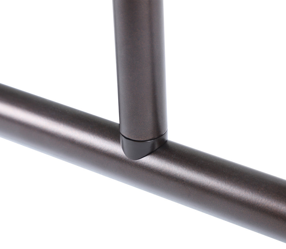 Utopia Alley Aluminum Shower Curtain Rods 60" Large Size by 25", Oil Rubbed Bronze