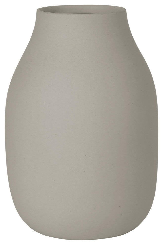 Colora Porcelain Vase, Mourning Dove/Light Gray