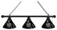 Holland Los Angeles Kings 3-Shade Billiard Light - Black Fixture