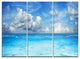 "Bright Blue Waters and Sky Panorama" Metal Wall Art, 3 Panels, 36"x28"