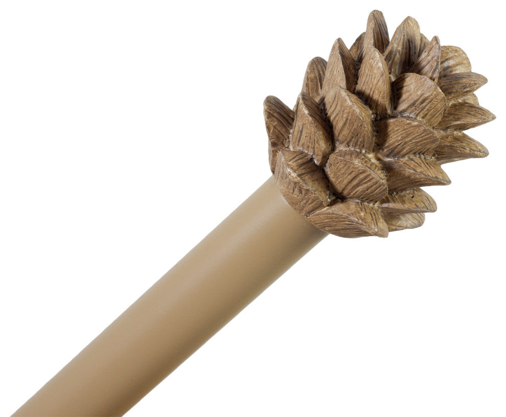 3/4" Pinecone Adjustable Curtain Rod, Cottage, 84"-120"