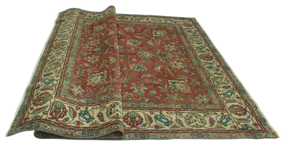 Fine Vintage Distressed Huntley Red Rug