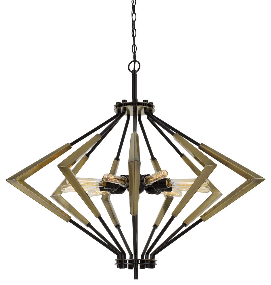 Metal Fixture in Antique Brass and Black, Fx-3709-9
