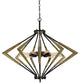 Metal Fixture in Antique Brass and Black, Fx-3709-9