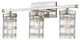 Zlite 344-3V-PN 3-Light Vanity, Clear