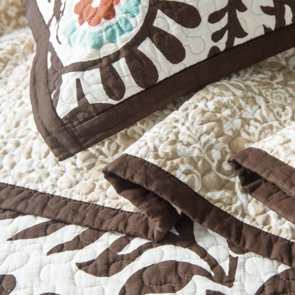 Rebecca Paisley Reversible Quilt Set, 3 Piece, King