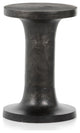 Gino End Table-Raw Black