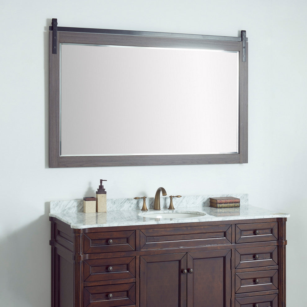 Cortes Rectangular Wall Mount Mirror, Suleiman Oak, 60"