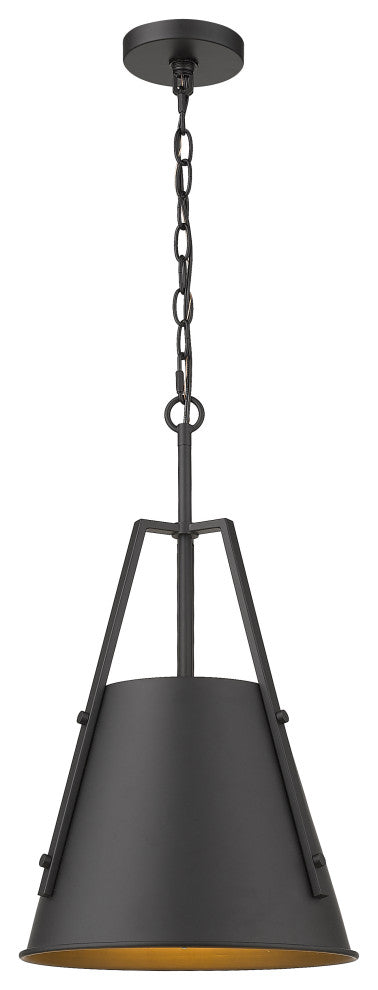 Innovations 382-1S-BK-M382-12-BK 1-Light Mini Pendant, Matte Black
