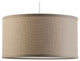 Messina 1-Light Drum Pendant Lamp With Chrome Canopy, Natural Linen
