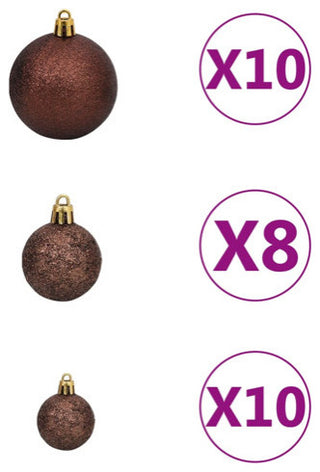 vidaXL Artificial Pre-lit Christmas Tree with Ball Set and Pinecones Xmas Tree