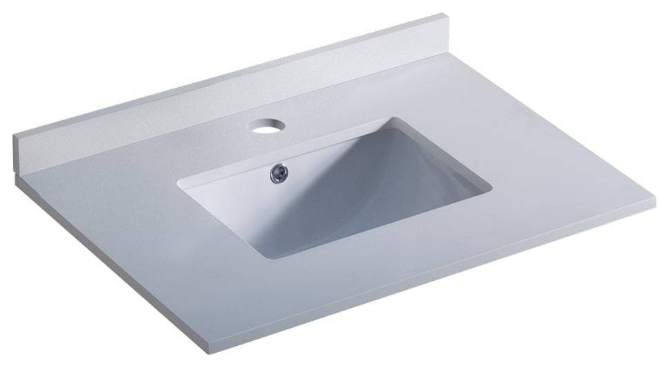 Fresca FCT2030WH-U Oxford 30" White Countertop With Undermount Sink