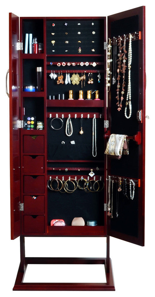 Vittoria Square Foot Floor Standing Storage Jewelry Armoire Cabinet