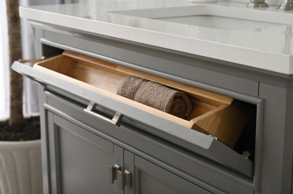 Milano Transitional Gray 36" Single Vanity