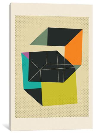 "Cubes V" Print by Jazzberry Blue, 18"x12"x1.5"