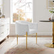 Tufted Accent Chair, Velvet, Metal, White, Modern, Living Lounge Hospitality