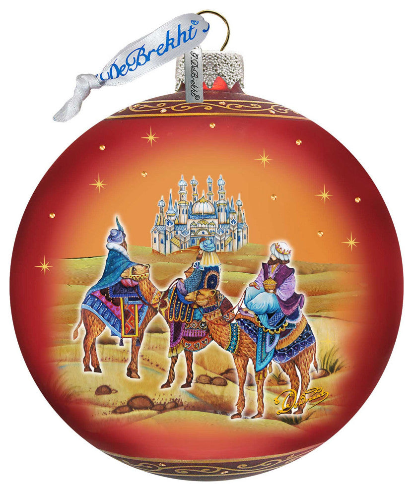 The Journey of the Three Wise Men Glass Ornament Limited Edition