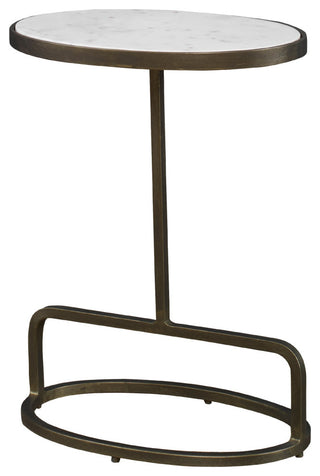 Uttermost Jessenia White Marble Accent Table