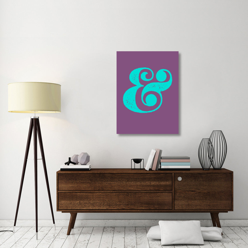 "Ampersand Poster Purple and Blue" Fine Art Print