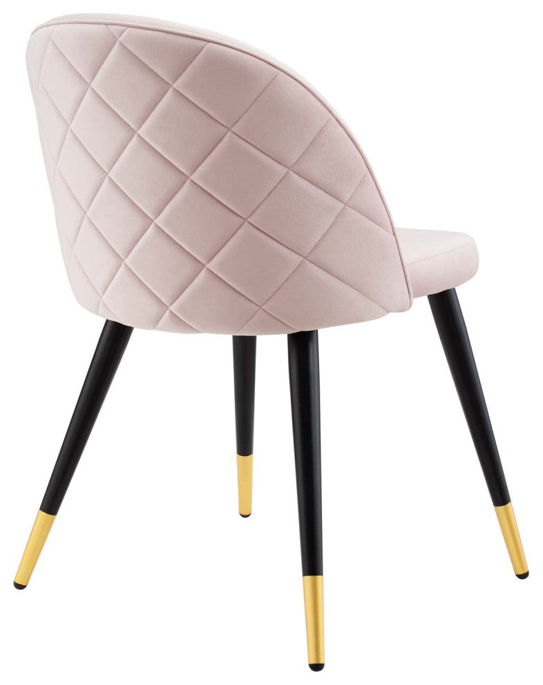 Modway Cordial Performance Velvet dining chairs Set of 2