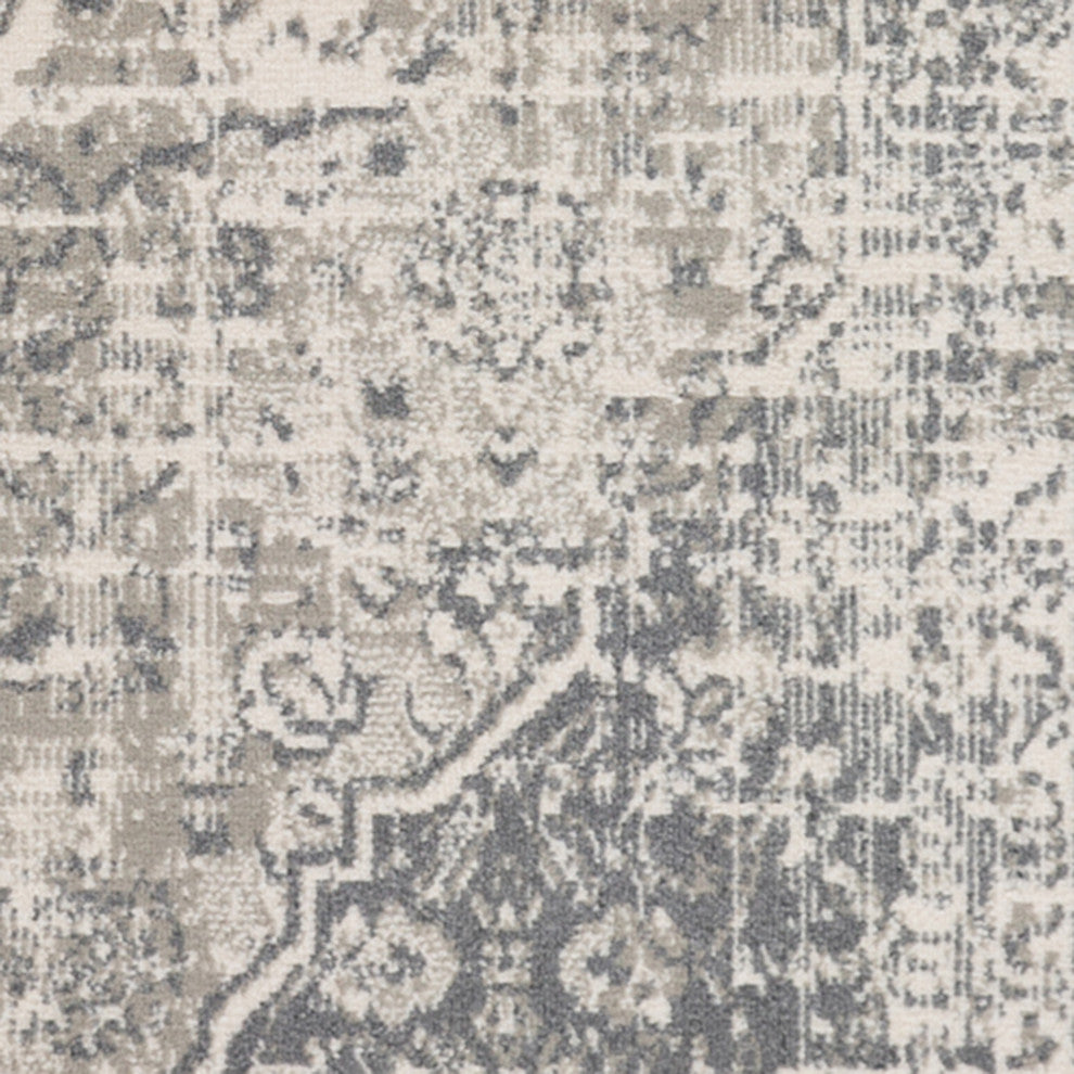 Alpine Dale Area Rug, Gray, 7'10" x 7'10"R, Medallion