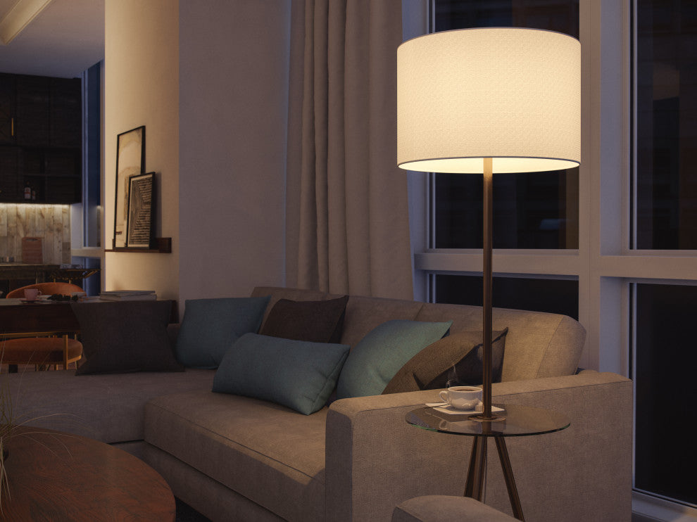 Kenroy 35342AB 1-Light Floor Lamp, Nash