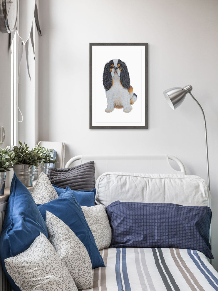 "Spaniel" Framed Painting Print, 24"x36"