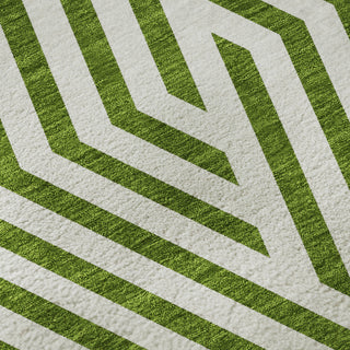 Premium Machine Washable Mayfield AMF550 Olive 1'8" x 2'6" Rug