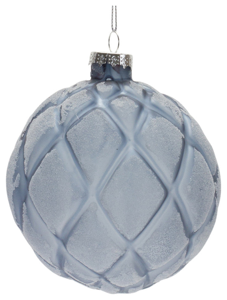 Frosted Glass Ball Ornament, Set of 6