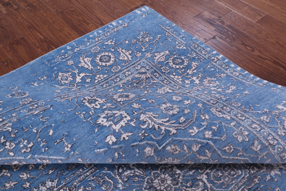 8' 1" X 9' 10" Persian Heriz Serapi Handmade Wool & Silk Rug - Q15764