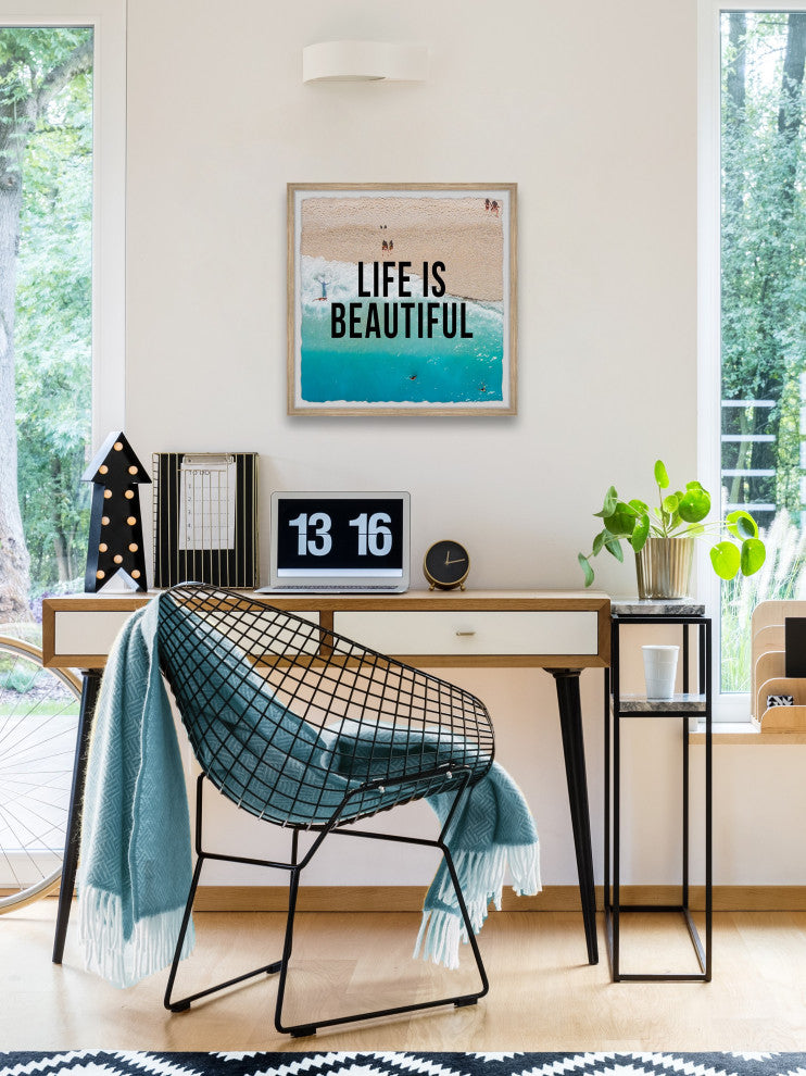 "Life Is Beautiful III" Framed Painting Print, 18x18