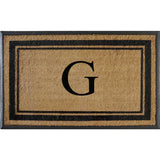 A1HC Markham Border Flocked Extra Large Monogrammed Doormat, 30"X48", G