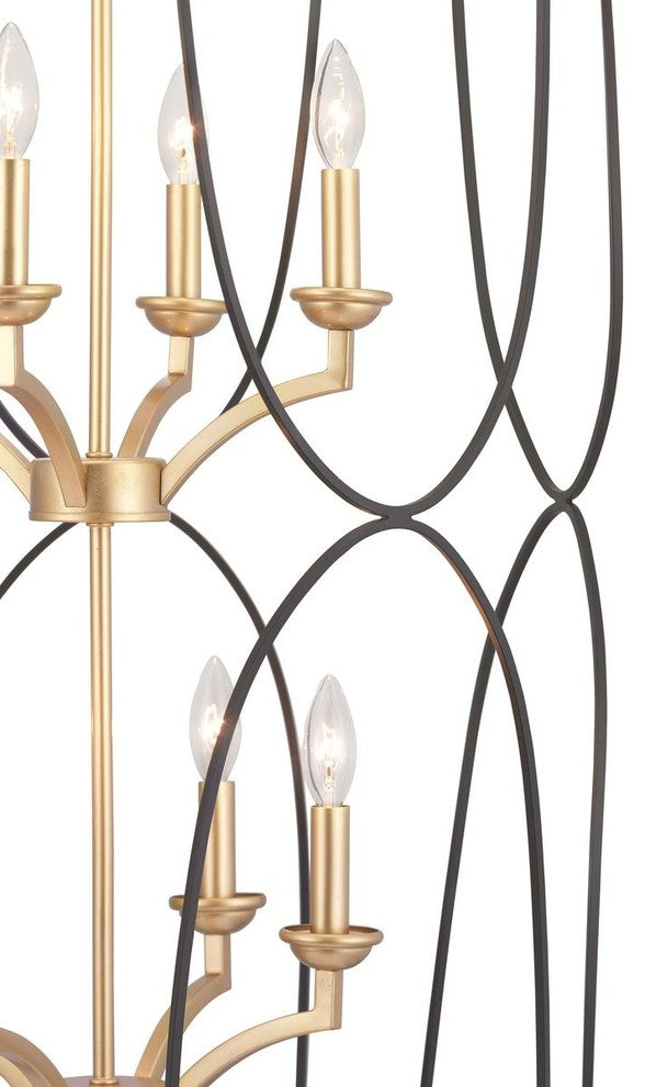 Landree Collection 8-Light Foyer, Black