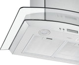 Glass Canopy Stainless Steel Range Hood, 30"