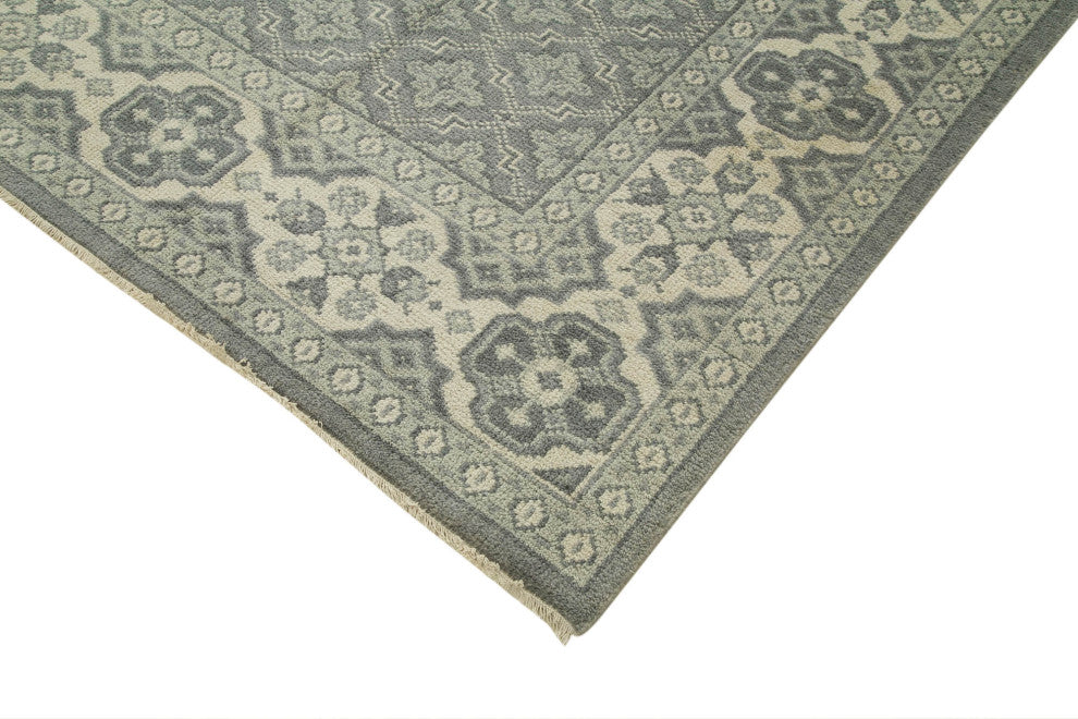 Rug N Carpet - Hand-Knotted Oriental 8' 10" x 11' 8" Soft Grey Oushak Rug