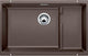 27.5"x18-1/8" Precis Cascade Silgranit Super Single Bowl, Cafe Brown