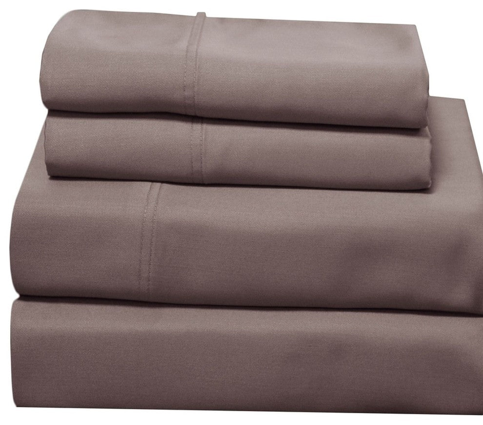 Silky Soft 100% Bamboo Sheet Set, 600 TC, Taupe