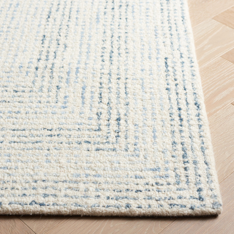 Safavieh Couture Abstract Collection ABT928 Area Rug, Ivory/Blue, 8'x10'