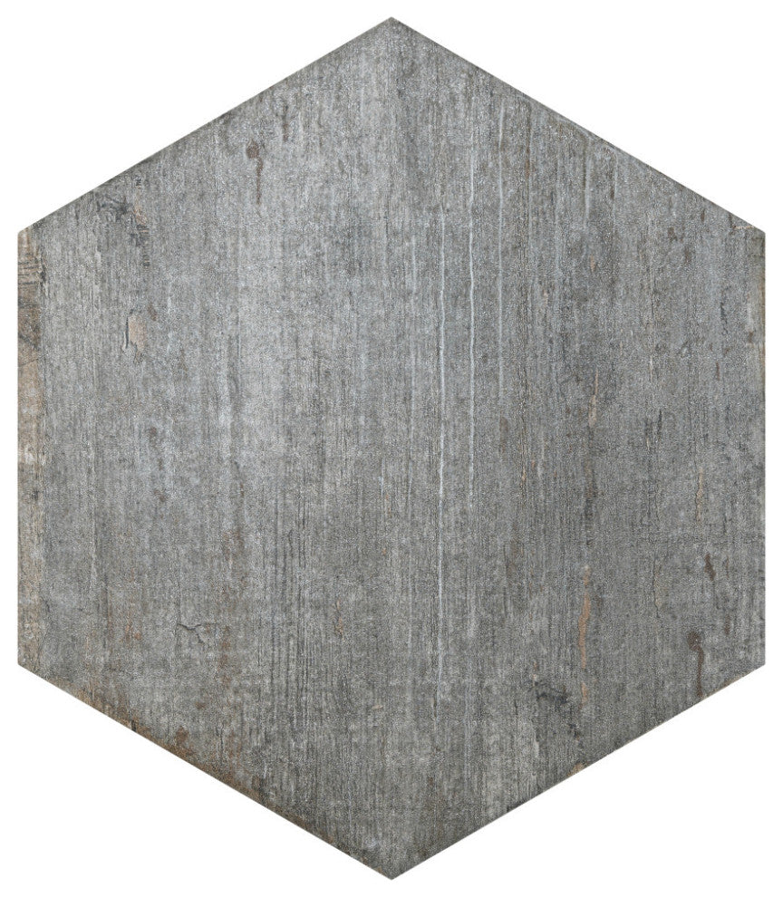 Retro Mini Hex Cendra Porcelain Floor and Wall Tile