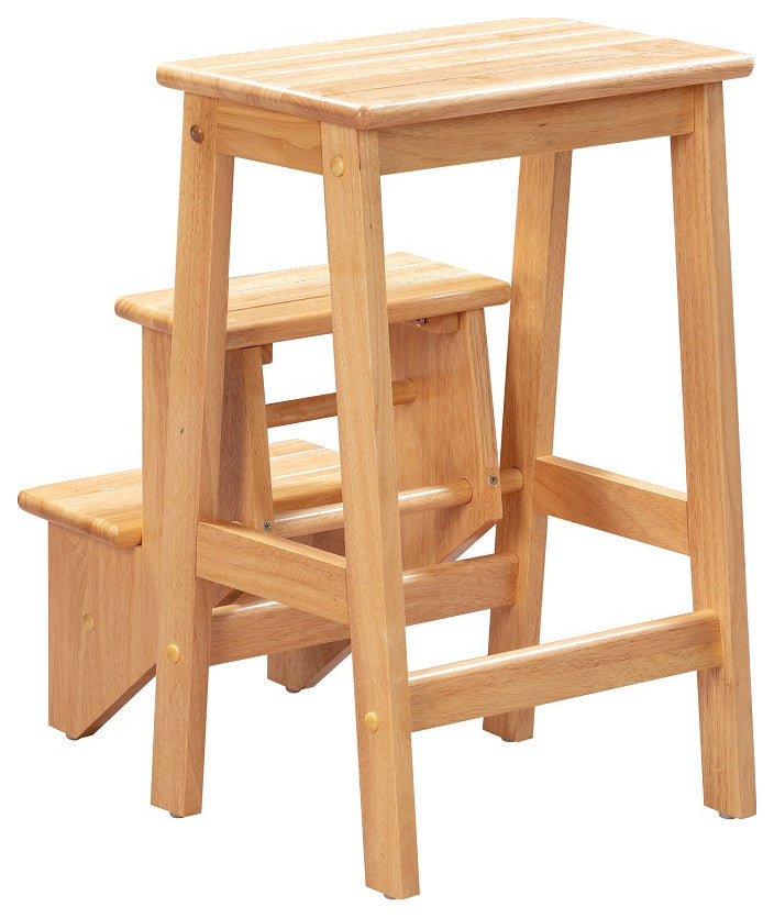 Niko Folding 3-Tier Step Stool, Natural, 24 Inch