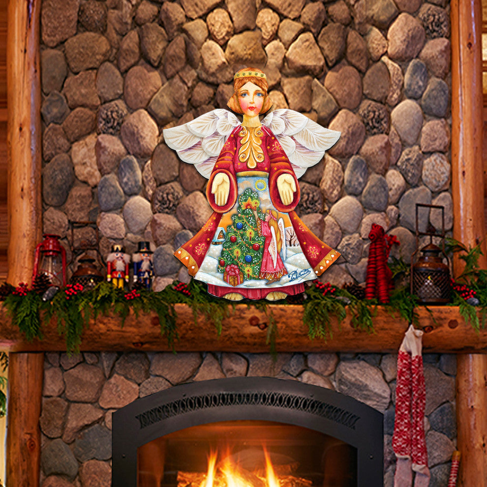 Christmas Tree Angel Door Hanger