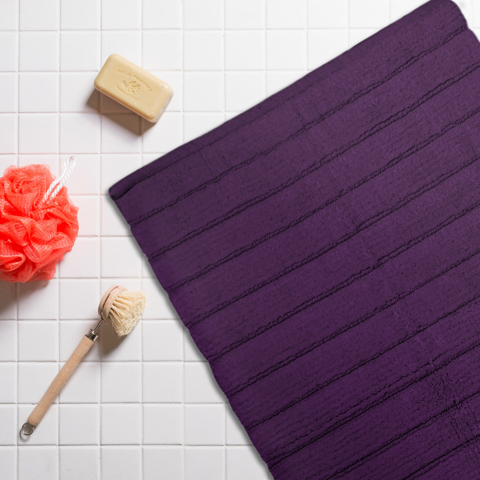 Eggplant Ribbed Rug, 17"x24"