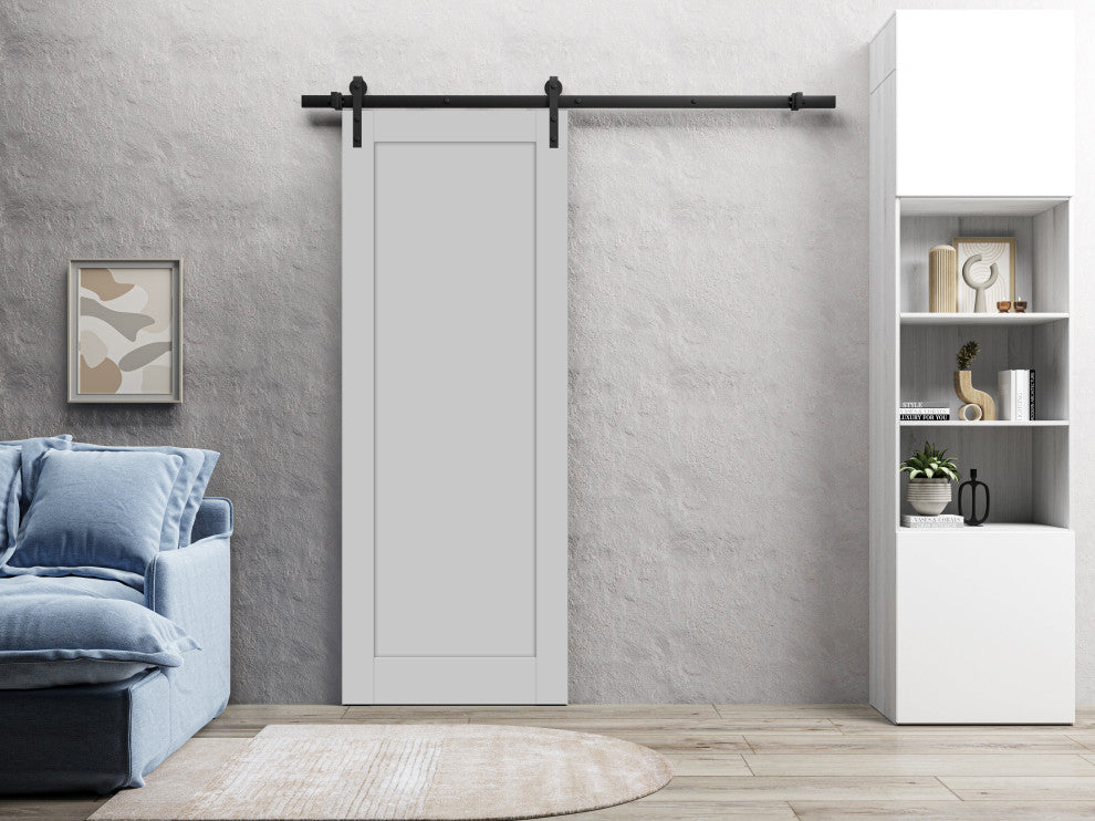 Barn Door 42 x 96 | Quadro 4111 Matte Grey | 8FT