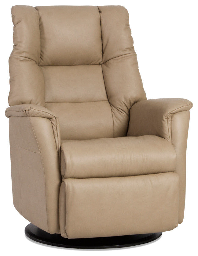 IMG Verona Power Swivel Glider Relaxer Recliner Small Trend Sand Leather