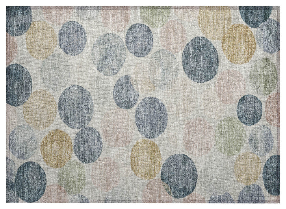 Machine Washable Indoor/Outdoor Chantille ACN1898 Beige 1'8" x 2'6" Rug