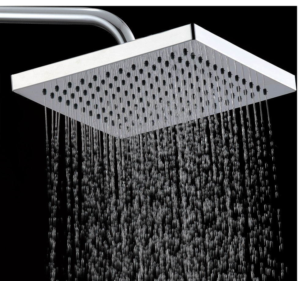 MODONA's 8" SQUARE Rain Shower Head -, Polished Chrome