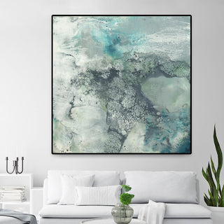 "Sea Lace I" Oversized Framed Canvas, 45" x 45"