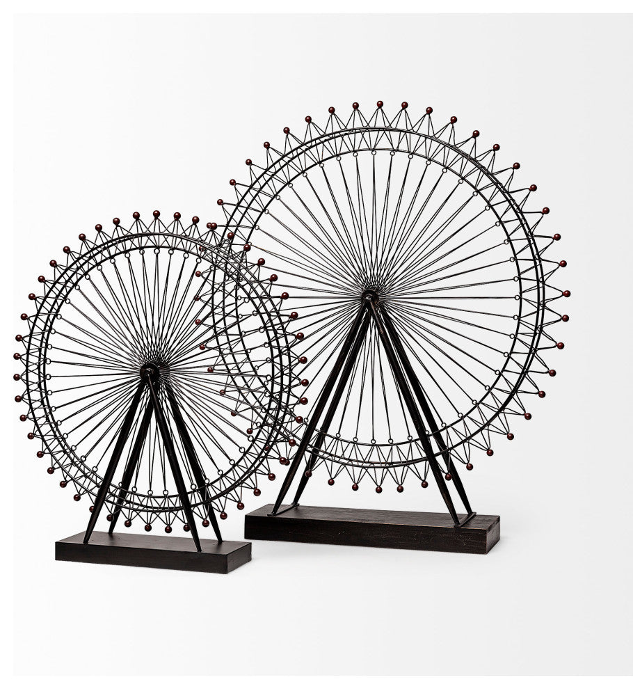 London Eye 3"x25" Black Metal London Eye Replica